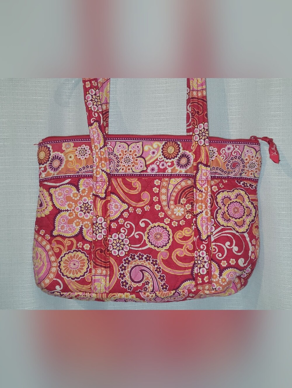 Vera Bradley quilted handbag 2000s iconic, retired "Raspberry Fizz"